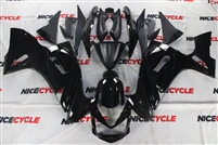 Motorcycle Fairings Kit - 2006-2008 Kawasaki Ninja 650R / ER6s Solid Black Fairings | #KAW31