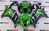 Motorcycle Fairings Kit - 2016-2020 Kawasaki ZX10R Green/Black Fairings | KAW40