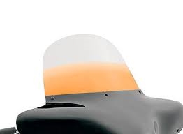 9" Gradient Burnt Orange Colored Memphis Shades Batwing Windshield
