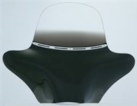 12" Gradient Black Colored Memphis Shades Batwing Windshield
