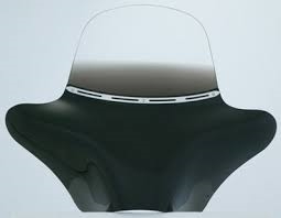 12" Gradient Black Colored Memphis Shades Batwing Windshield