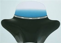 12" Gradient Blue Colored Memphis Shades Batwing Windshield