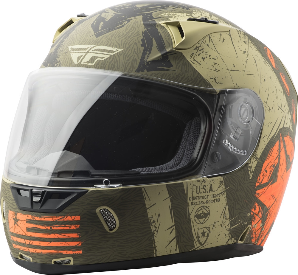 Fly Racing Revolt Liberator Helmet Matte Brown/Orange