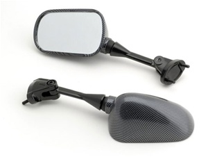 Left Side Kawasaki ZX6R (05-08) / ZX10R (04-10) OEM Style CarbonRacing Mirror for Kawasaki (Product Code: MIR16CBL)