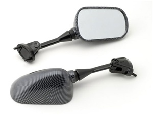 Right Side Kawasaki ZX6R (05-08) / ZX10R (04-10) OEM Style CarbonRacing Mirror for Kawasaki (Product Code: MIR16CBR)
