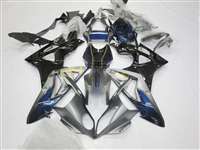 Motorcycle Fairings Kit - 2009-2014 BMW S1000RR Dark Silver/Blue Fairings | NBS1000-15