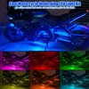 Upgrade Your Motorcycle with a 6-Piece RGB LED Light Kit - Multi-Color, Red Brake Light & Waterproof Silicone Strip!