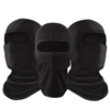 3pcs Breathable Black Balaclava Mask Scarf - UV Protection and Summer Cooling for Bike Riding, Motorcycle, Skiing