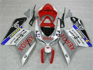 Motorcycle Fairings Kit - Ducati 1198 1098 848 Evo Xerox Grey/Red Fairings | ND848-16