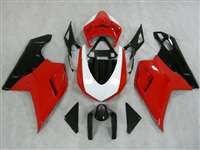 Motorcycle Fairings Kit - Ducati 1198 1098 848 Evo Black/Red/White Fairings | ND848-17