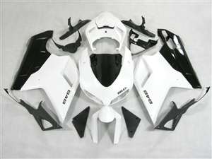 Motorcycle Fairings Kit - Ducati 1198 1098 848 Evo White/Black Fairings | ND848-21