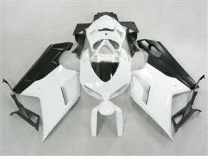 Motorcycle Fairings Kit - Ducati 1198 1098 848 Evo Black/White Fairings | ND848-26