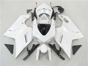 Motorcycle Fairings Kit - Ducati 1198 1098 848 Evo White Fairings | ND848-33