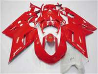 Motorcycle Fairings Kit - Ducati 1198 1098 848 Evo Solid Red Fairings | ND848-38