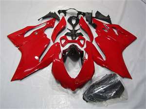 Motorcycle Fairings Kit - Ducati 1199 899 Panigale Solid Red Fairings | ND899-3