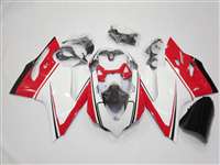 Motorcycle Fairings Kit - Ducati 1199 899 Panigale White/Red Motorcycle Fairings | ND899-4