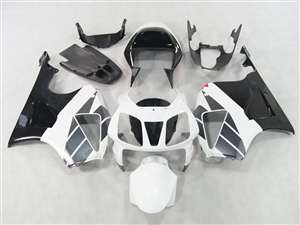 Motorcycle Fairings Kit - Honda VTR 1000 / RC 51 / RVT 1000 OEM Style White/Black Fairings | NH10006-11