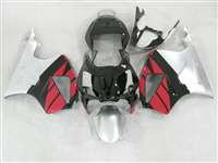 Motorcycle Fairings Kit - Honda VTR 1000 / RC 51 / RVT 1000 Black/Red/Silver Fairings | NH10006-15