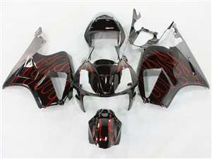 Motorcycle Fairings Kit - Red Flame Honda VTR 1000 / RC 51 / RVT 1000 Motorcycle Fairings | NH10006-33