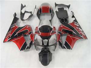 Motorcycle Fairings Kit - Honda VTR 1000 / RC 51 / RVT 1000 Deep Red/Black Fairings | NH10006-5
