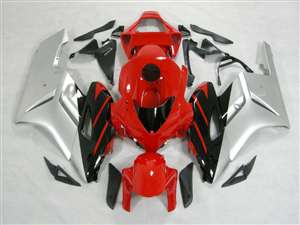 Motorcycle Fairings Kit - 2004-2005 Honda CBR 1000RR Silver/Red OEM Style Fairings | NH10405-15