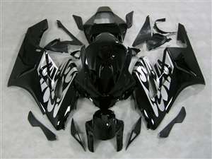 Motorcycle Fairings Kit - 2004-2005 Honda CBR 1000RR Black/Silver OEM Style Fairings | NH10405-19