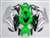 Motorcycle Fairings Kit - 2004-2005 Honda CBR 1000RR Green/Silver/Black Fairings | NH10405-46