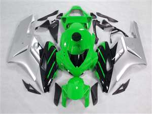 Motorcycle Fairings Kit - 2004-2005 Honda CBR 1000RR Green/Silver/Black Fairings | NH10405-46