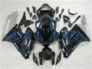 Motorcycle Fairings Kit - 2004-2005 Honda CBR 1000RR Blue Flame/Silver Fairings | NH10405-70