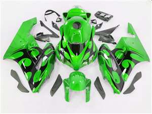 Motorcycle Fairings Kit - 2004-2005 Honda CBR 1000RR Mean Green/Black Tribal Fairings | NH10405-89