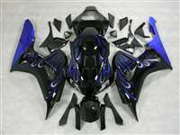 Motorcycle Fairings Kit - 2006-2007 Honda CBR 1000RR Ice Blue Flame Fairings | NH10607-12