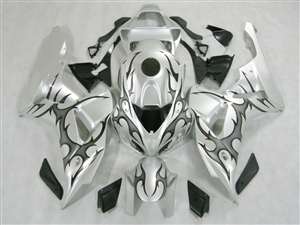 Motorcycle Fairings Kit - 2006-2007 Honda CBR 1000RR Silver Tribal Fairings | NH10607-13