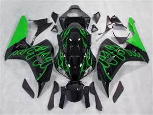 Motorcycle Fairings Kit - 2006-2007 Honda CBR 1000RR Green Fire Fairings | NH10607-27