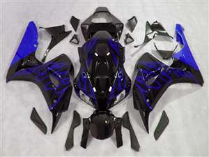 Motorcycle Fairings Kit - 2006-2007 Honda CBR 1000RR Ice Blue Flame Fairings | NH10607-28