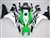 Motorcycle Fairings Kit - 2006-2007 Honda CBR 1000RR White/Green/Black Fairings | NH10607-30