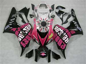 Motorcycle Fairings Kit - 2006-2007 Honda CBR 1000RR White/Pink Repsol Fairings | NH10607-37