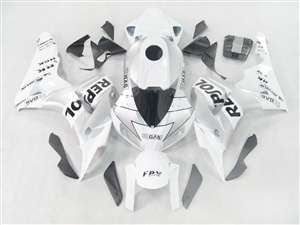 Motorcycle Fairings Kit - 2006-2007 Honda CBR 1000RR White/Silver Repsol Fairings | NH10607-43