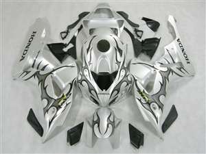 Motorcycle Fairings Kit - 2006-2007 Honda CBR 1000RR Silver Tribal Fairings | NH10607-66