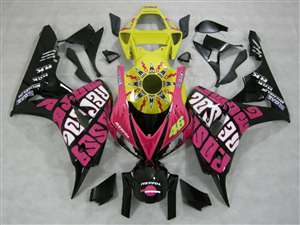 Motorcycle Fairings Kit - 2006-2007 Honda CBR 1000RR Pink Rossi Repsol Fairings | NH10607-7