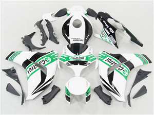 Motorcycle Fairings Kit - 2008-2011 Honda CBR 1000RR White/Green Castrol Motorcycle Fairings | NH10811-50