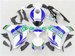 Motorcycle Fairings Kit - 2008-2011 Honda CBR 1000RR White/Blue Castrol Motorcycle Fairings | NH10811-53