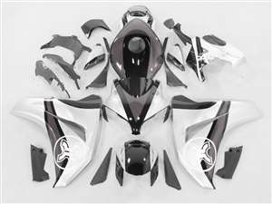 Motorcycle Fairings Kit - 2008-2011 Honda CBR 1000RR Two Brothers Silver/Charcoal Fairings | NH10811-57