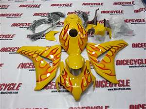 Motorcycle Fairings Kit - 2008-2011 Honda CBR 1000RR Yellow Fire Fairings | NH10811-67