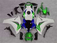 Motorcycle Fairings Kit - 2008-2011 Honda CBR 1000RR White/Green OEM Style Fairings | NH10811-8