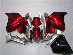 Motorcycle Fairings Kit - 2010-2017 Honda VFR 1200F Candy Red/Silver Fairings | NH11016-1