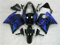 Motorcycle Fairings Kit - Honda CBR 1100XX Blackbird Blue Flame Fairings | NH19607-1