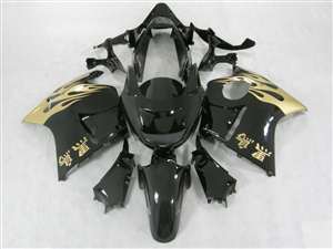 Motorcycle Fairings Kit - Honda CBR 1100XX Blackbird Gold/Black Fairings | NH19607-10