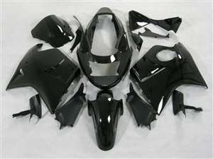 Motorcycle Fairings Kit - Honda CBR1100XX Blackbird Gloss Black Fairings | NH19607-11