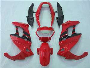 Motorcycle Fairings Kit - Honda VTR 1000F Black/Red Fairings | NH19705-1