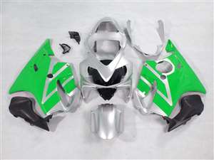 Motorcycle Fairings Kit - 2001-2003 Honda CBR 600 F4i Silver/Green Fairings | NH60103-18